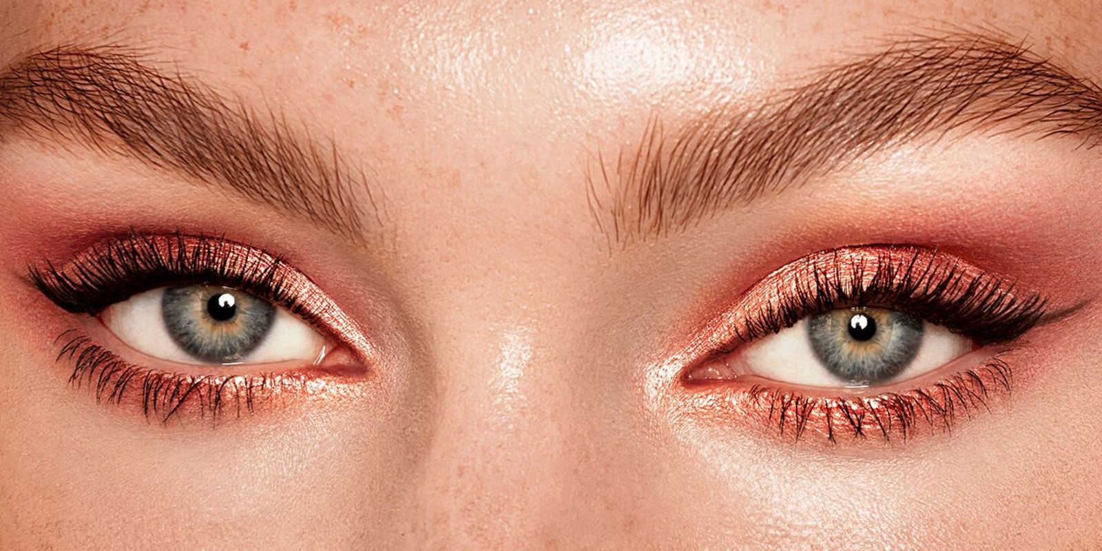 maquillage yeux verts rose gold