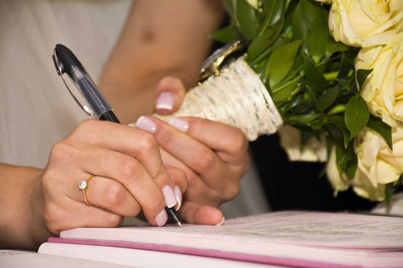 signature certificat mariage mariee