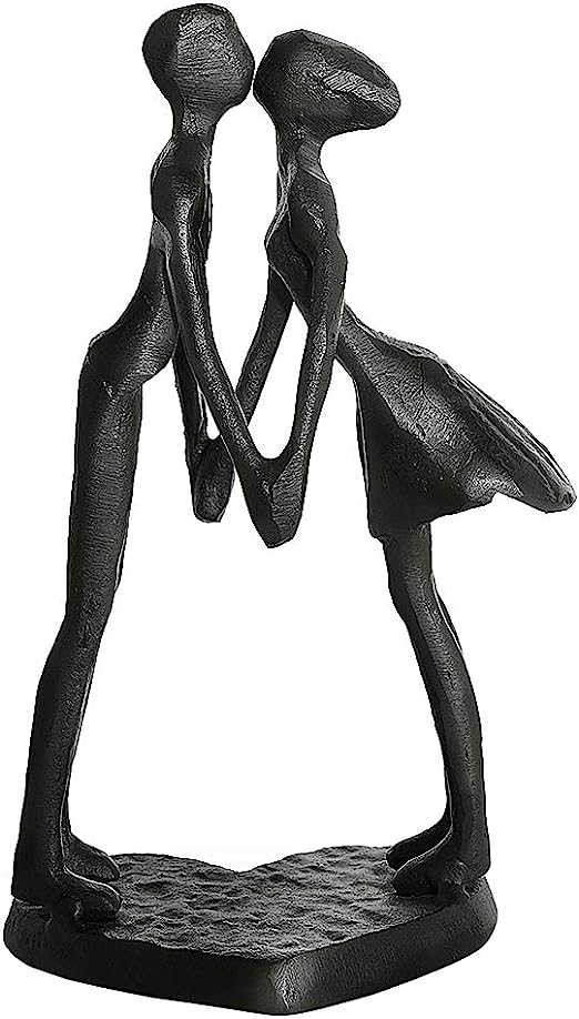 Statuette Couple Amoureux etain
